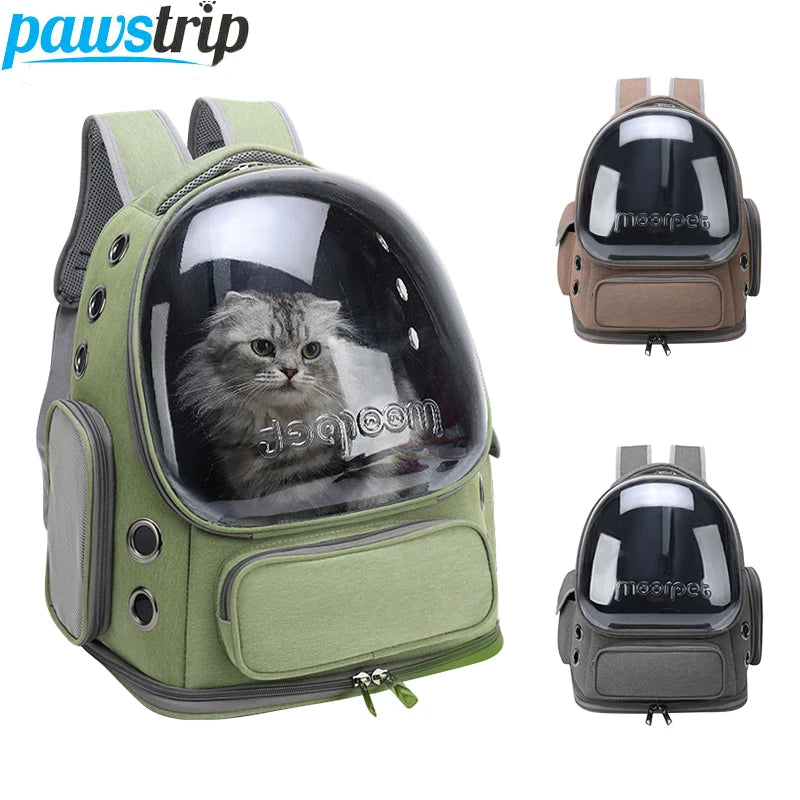 Mochila Transparente Pet ZooLume™ – Transporte Seguro e Estiloso para Cães e Gatos