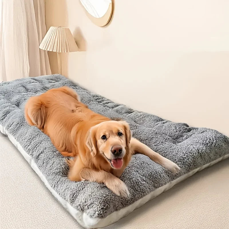 Cama Pet de Pelúcia Extra Grande ZooLume™ – Super Macia e Confortável para Cães de Grande Porte