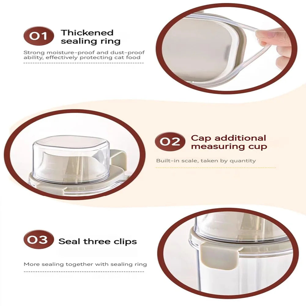 Balde Hermético Pet ZooLume™ – Armazenamento de Ração Antimofo e de Grande Capacidade