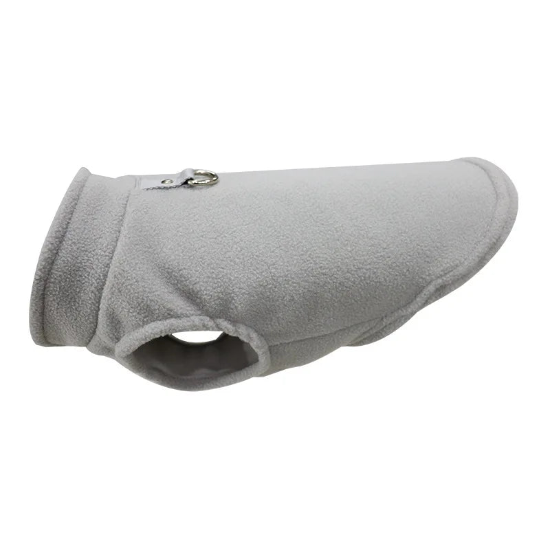 Colete Pet de Inverno ZooLume™ – Fleece Quentinho com D-Ring para Passeios Seguros
