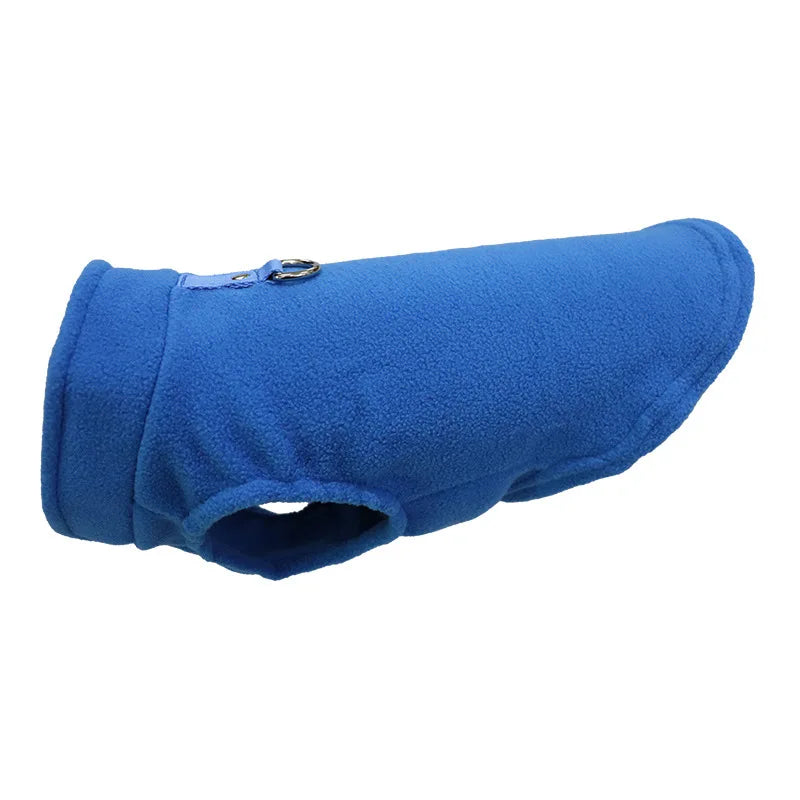 Colete Pet de Inverno ZooLume™ – Fleece Quentinho com D-Ring para Passeios Seguros